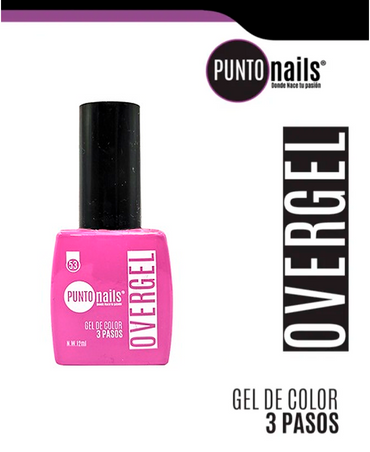 PUNTO NAILS OVERGEL 12 ML. #53 ROSA FUCSIA