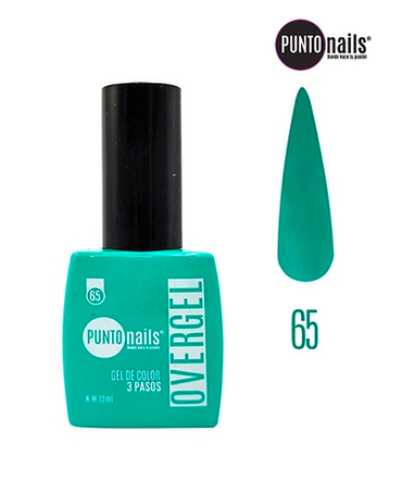 PUNTO NAILS OVERGEL 12 ML. #65 VERDE LAGUNA