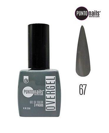 PUNTO NAILS OVERGEL 12 ML. #67 GRIS OXFORD
