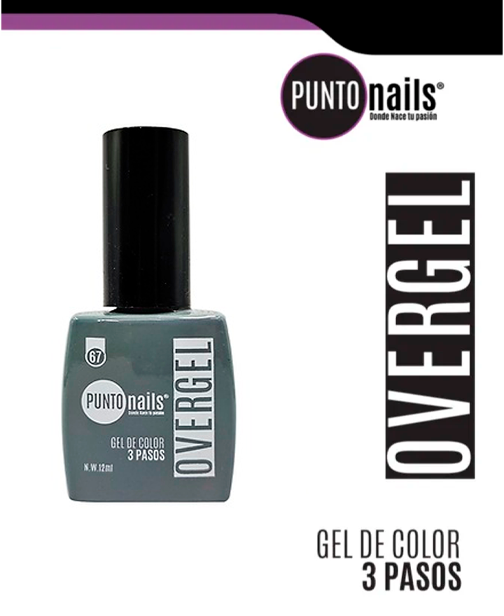 PUNTO NAILS OVERGEL 12 ML. #67 GRIS OXFORD
