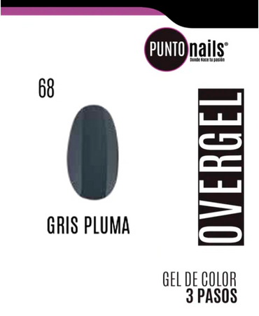 PUNTO NAILS OVERGEL 12 ML. #68 GRIS PLUMA