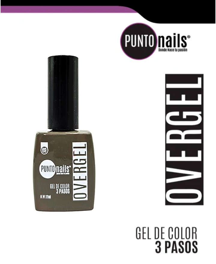 PUNTO NAILS OVERGEL 12 ML. #69 GRIS CLARO
