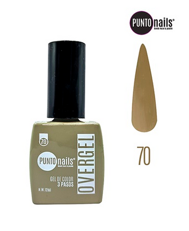 PUNTO NAILS OVERGEL 12 ML. #70 GRIS POLVO