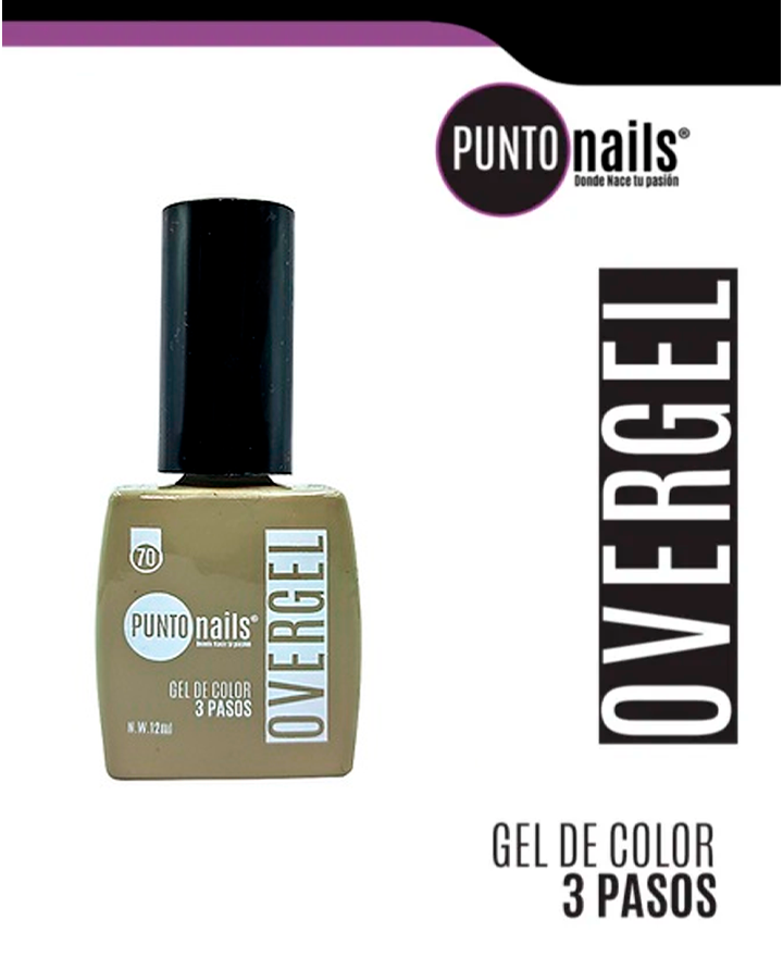 PUNTO NAILS OVERGEL 12 ML. #70 GRIS POLVO