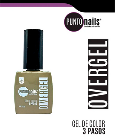 PUNTO NAILS OVERGEL 12 ML. #70 GRIS POLVO