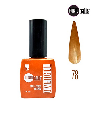 PUNTO NAILS OVERGEL 12 ML. #78 GEL COBRE