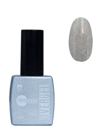 PUNTO NAILS OVERGEL 12 ML. #80 PLATA CON GLITTER