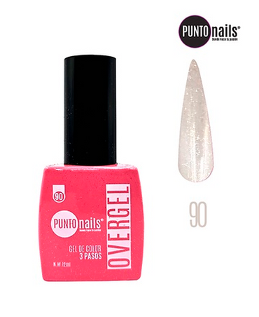 PUNTO NAILS OVERGEL 12 ML. #90 PINK GLITTER