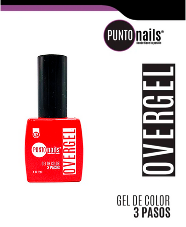 PUNTO NAILS OVERGEL 12 ML. #92 ROJO CARMESI