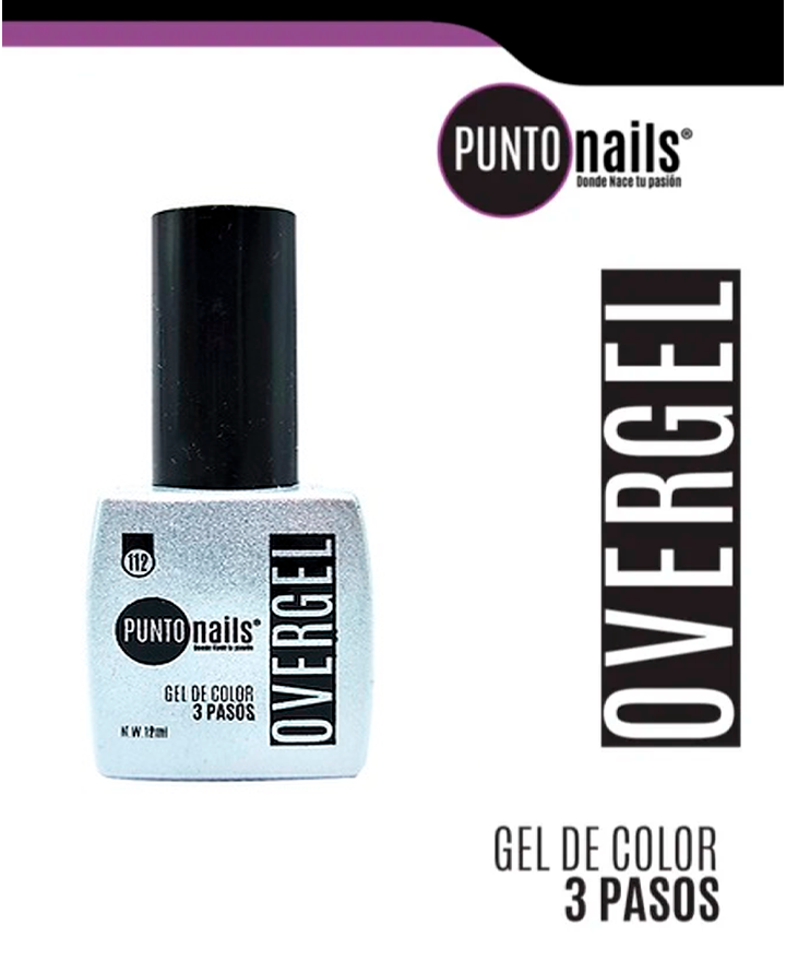 PUNTO NAILS OVERGEL 12 ML. #112 GRIS BRILLANTE