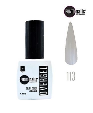 PUNTO NAILS OVERGEL 12 ML. #113 BLANCO NACARADO
