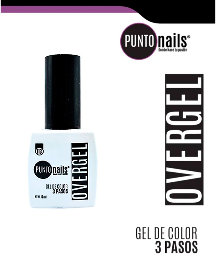 PUNTO NAILS OVERGEL 12 ML. #113 BLANCO NACARADO