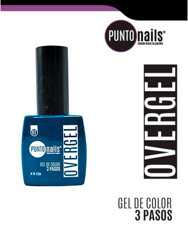 PUNTO NAILS OVERGEL 12 ML. #117 MENTA CON GLITTER