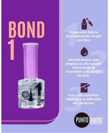 PUNTO NAILS BOND #1 9 ML. DESHIDRATADOR Y NIVELADOR PH