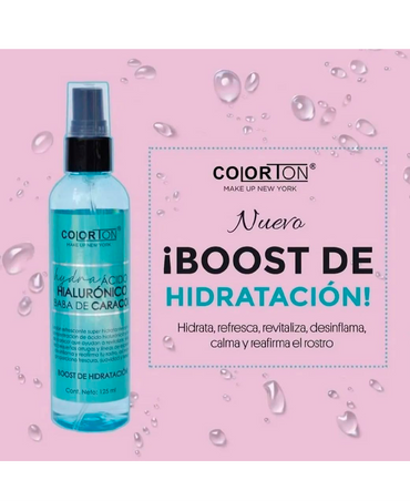 COLORTON BOOST DE HIDRATACION CON ACIDO HIALURONICO Y BABA DE CARACOL 125 ML.