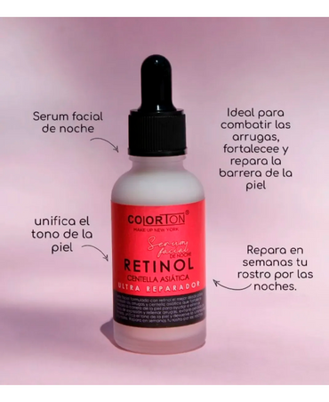 COLORTON RETINOL CENTELLA ASIATICA SERUM FACIAL DE NOCHE 30 ML.