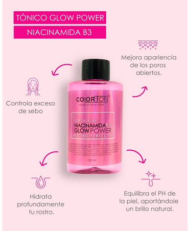 COLORTON TONICO NIACINAMIDA B3 GLOW POWER 150 ML. - El Palacio De La Belleza