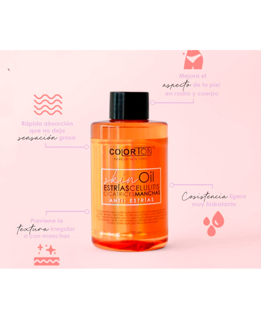 COLORTON SKIN OIL ANTI-ESTRIAS CELULITIS150 ML.