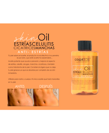 COLORTON SKIN OIL ANTI-ESTRIAS CELULITIS150 ML.