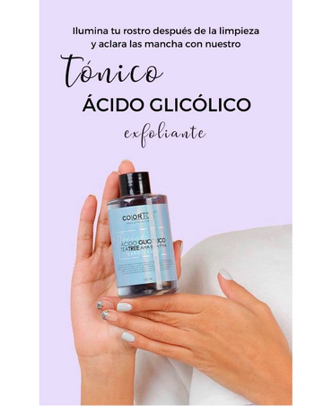 COLORTON TONICO ACIDO GLICOLICO TEATREE AHA-BHA-PHA EXFOLIANTE 150 ML. GLTL - El Palacio De La Belleza