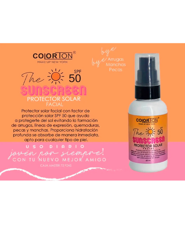 COLORTON THE SUNSCREEN PROTECTOR SOLAR FACIAL 50 SPF 60 ML.