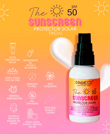 COLORTON THE SUNSCREEN PROTECTOR SOLAR FACIAL 50 SPF 60 ML.