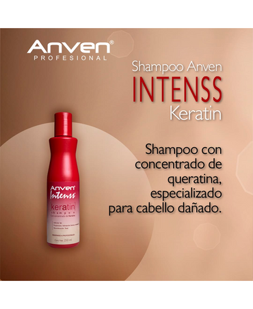 ANVEN INTENSS KERATIN SHAMPOO SIN SAL 250 ML.