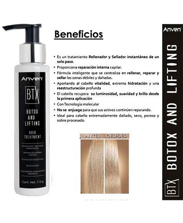 ANVEN BTX AND LIFTING RELLENADOR Y SELLADOR 115 GRS.