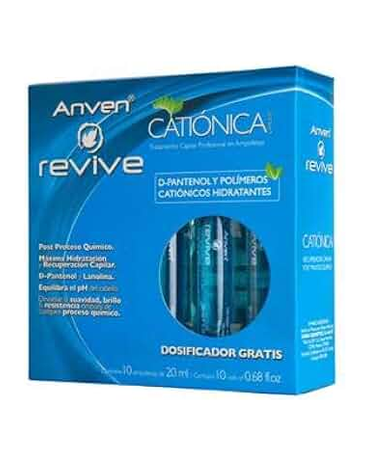 ANVEN REVIVE AMPOLLETA CATIONICA CAJA CON 10 PZAS.