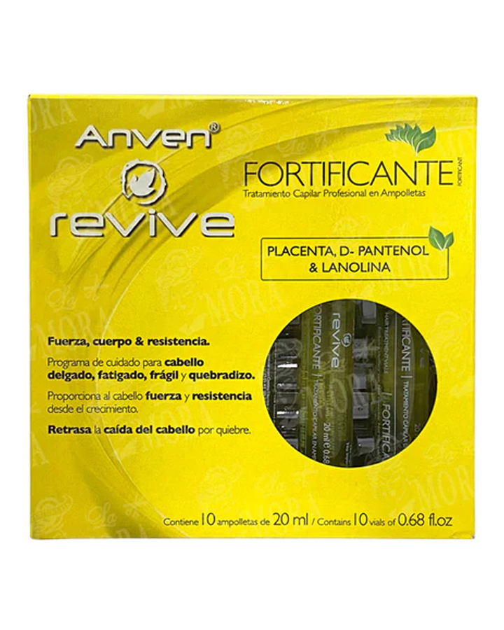 ANVEN REVIVE FORTIFICANTE AMPOLLETA CON PLACENTA CAJA CON 10 PZAS.