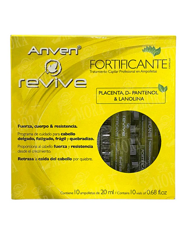 ANVEN REVIVE FORTIFICANTE AMPOLLETA CON PLACENTA CAJA CON 10 PZAS.