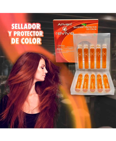 ANVEN REVIVE AMPOLLETAS TEÑIDO CAJA CON 10 PZAS.