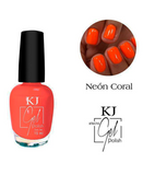 KJ ESMALTE EFECTO GEL NEON CORAL