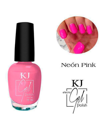 KJ ESMALTE EFECTO GEL NEON PINK