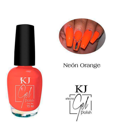 KJ ESMALTE EFECTO GEL NEON ORANGE