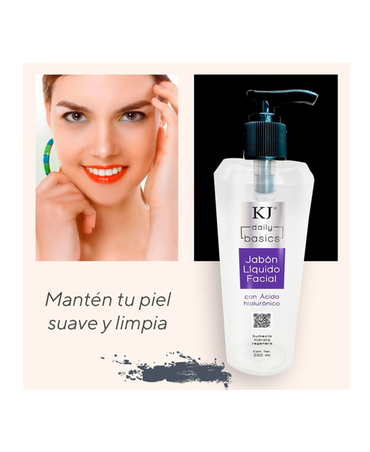 KJ JABON LIQUIDO FACIAL CON ACIDO HIALURONICO 250 ML.
