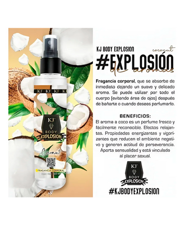 KJ EXPLOSION FRAGANCIA CORPORAL COCONUT 120 ML.