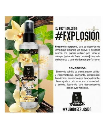 KJ EXPLOSION FRAGANCIA CORPORAL VAINILLA 120 ML.