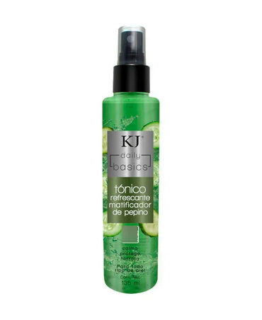 KJ DAILY BASICS TONICO REFRESCANTE MATIFICADOR  DE PEPINO 120 ML.