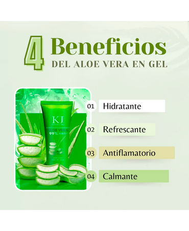 KJ GEL HIDRATANTE DE ALOE VERA 200 ML.