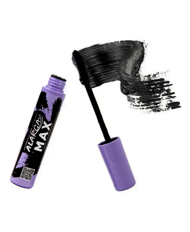 ALARGA MAX MASCARA PARA PESTAÑAS FIBRAS ALARGADORAS MORADO TONO NEGRO - El Palacio De La Belleza