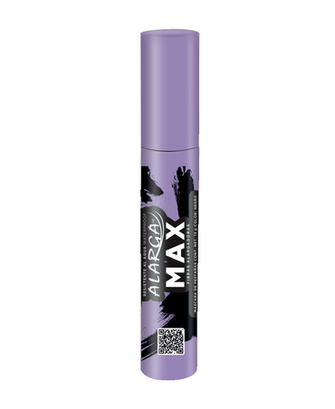 ALARGA MAX MASCARA PARA PESTAÑAS FIBRAS ALARGADORAS MORADO TONO NEGRO - El Palacio De La Belleza