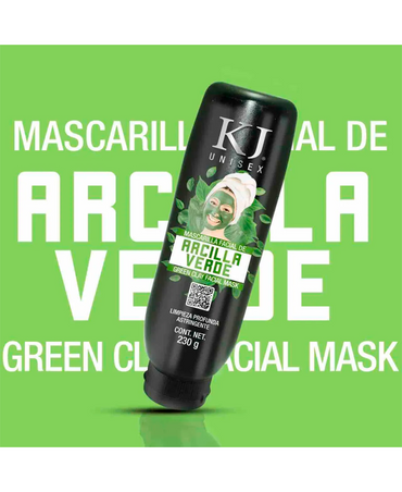 KJ ARCILLA VERDE MASCARILLA FACIAL 180 GRS.