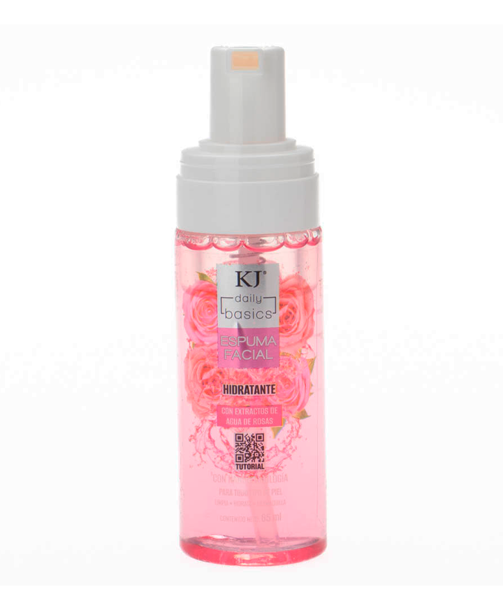 KJ ESPUMA FACIAL HIDRATANTE AGUA DE ROSAS 65 ML.