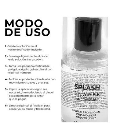 GLOSS OVER SPLASH SHAPER LIQUIDO MODELADOR GEL 100 ML.