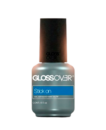 GLOSS OVER STICK-ON BASE ADHERENTE CON CALCIO PARA FIJAR GELTIP 15 ML.