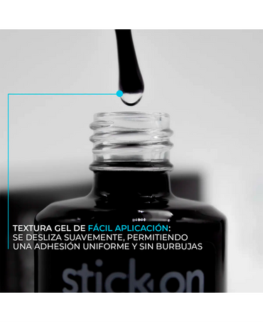 GLOSS OVER STICK-ON BASE ADHERENTE CON CALCIO PARA FIJAR GELTIP 15 ML.
