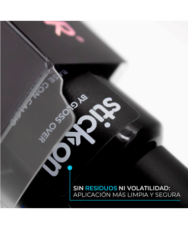 GLOSS OVER STICK-ON BASE ADHERENTE CON CALCIO PARA FIJAR GELTIP 15 ML.