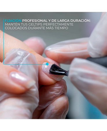 GLOSS OVER STICK-ON BASE ADHERENTE CON CALCIO PARA FIJAR GELTIP 15 ML.