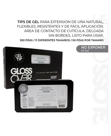 GLOSS OVER GELTIP SQUARE S MILKY / BOX 550 PZAS.